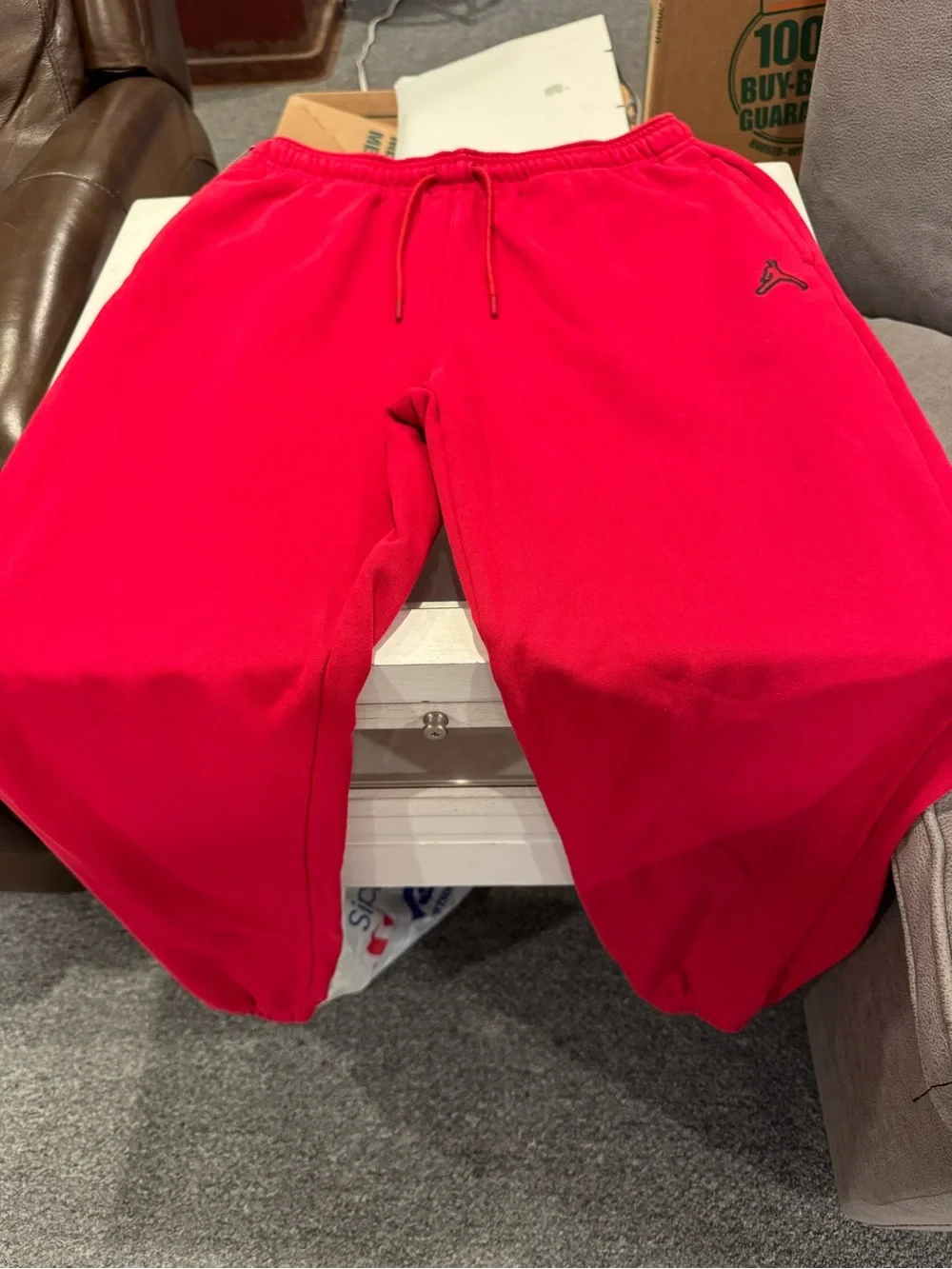 Jordan Men’s Bright Red Athletic Fleece Shorts